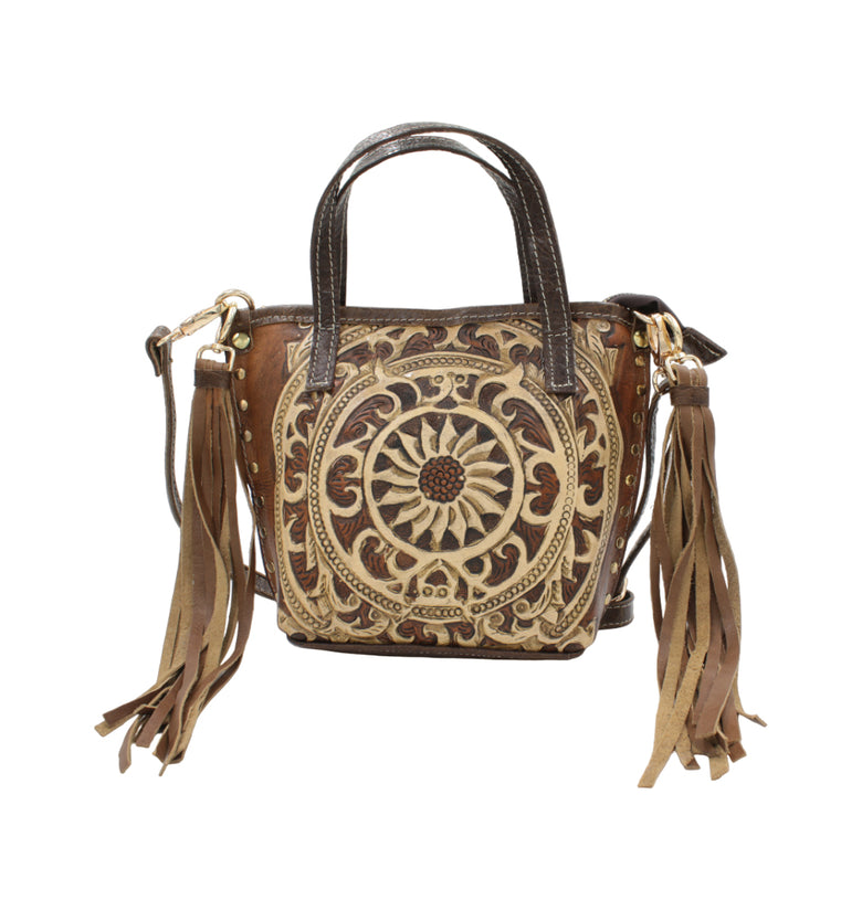 Tote bag Flowers with fur