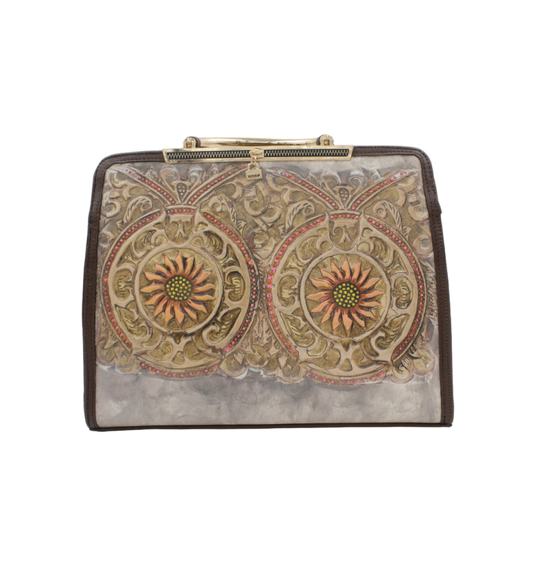 MAFER chiseled leather handbag