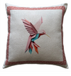 Cojín Colibrí Papiro Suave YUTE BLANCO