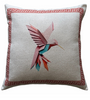Cojín Colibrí Papiro Suave YUTE BLANCO