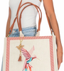 Yute Blanco Bolsa Maya Colibrí Papiro Suave