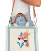 Yute Blanco Bolsa Maya Flores
