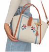 Bolsa Paty Flores YUTE BLANCO