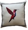 Cojín Colibrí Papiro Fuerte YUTE BLANCO
