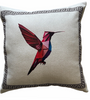 Cojín Colibrí Papiro Fuerte YUTE BLANCO